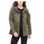 Army Green Women's Cotton Four Pocket Hooded Field Jacket (Standard & Plus Sizes) Army Green Women's Cotton Four Pocket Hooded Field Jacket (Standard & Plus Sizes)