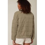 Women's Quilted Button Front Jacket Women's Quilted Button Front Jacket