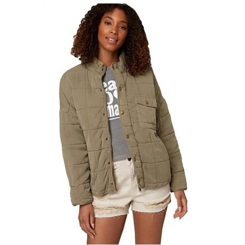 Women's Quilted Button Front Jacket Women's Quilted Button Front Jacket