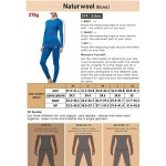 Royal Blue-270g Naturwool Women's 100% Merino Wool Base Layer John Set Thermal Underwear Top and Bottom Royal Blue-270g Naturwool Women's 100% Merino Wool Base Layer John Set Thermal Underwear Top and Bottom