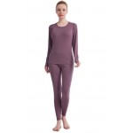 Purple Thermal Underwear for Women Solid Ultra Soft Long John thermal Underwear Sets Base Layer for Women Purple Thermal Underwear for Women Solid Ultra Soft Long John thermal Underwear Sets Base Layer for Women
