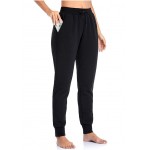 Fleece Lined, Black Women's Thermal Jogger Sweatpants with Pocket Tapered Active Pants for Winter Fleece Lined Fleece Lined, Black Women's Thermal Jogger Sweatpants with Pocket Tapered Active Pants for Winter Fleece Lined