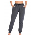 Fleece Lined, Charcoal Women's Thermal Jogger Sweatpants with Pocket Tapered Active Pants for Winter Fleece Lined Fleece Lined, Charcoal Women's Thermal Jogger Sweatpants with Pocket Tapered Active Pants for Winter Fleece Lined