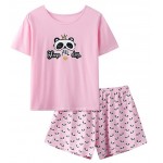 Pajamas Set For Women-Summer PJS Cartoon Print Short Sleeve Sleepwear Set Soft Nightwear Pajamas Set For Women-Summer PJS Cartoon Print Short Sleeve Sleepwear Set Soft Nightwear