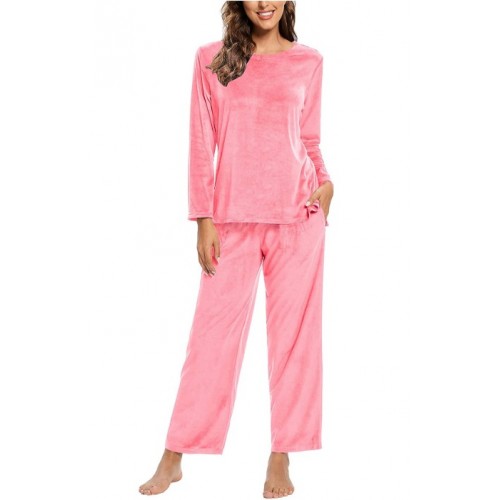 Women Warm Fleece Pajamas Flannel Pajamas Sets Long Sleeve Winter Pajama Set Ladies Thermal Pjs Women Warm Fleece Pajamas Flannel Pajamas Sets Long Sleeve Winter Pajama Set Ladies Thermal Pjs